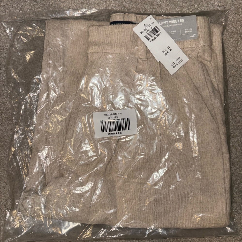 *BRAND NEW* HOLLISTER LIVVY ULTRA HIGH-RISE LINEN BLEND WIDE-LEG
PANTS XS